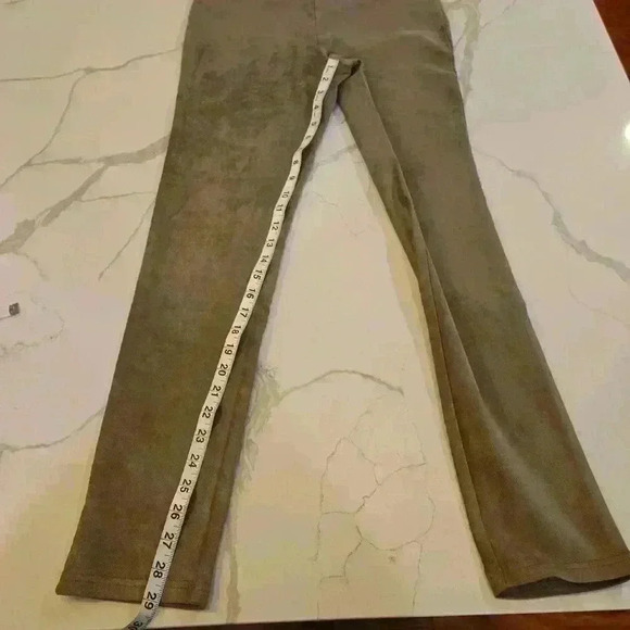 NYDJ Womens Faux Suede Stretch Leggings Tan Brown Size 4 - Picture 4 of 6